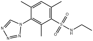 N-ethyl-2,4,6-trimethyl-3-(tetrazol-1-yl)benzenesulfonamide 结构式