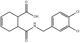 6-[(3,4-dichlorophenyl)methylcarbamoyl]cyclohex-3-ene-1-carboxylic acid 结构式