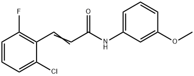 (E)-3-(2-chloro-6-fluorophenyl)-N-(3-methoxyphenyl)prop-2-enamide 结构式