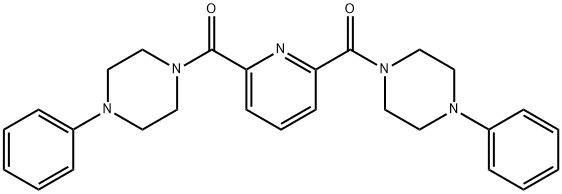[6-(4-phenylpiperazine-1-carbonyl)pyridin-2-yl]-(4-phenylpiperazin-1-yl)methanone 结构式
