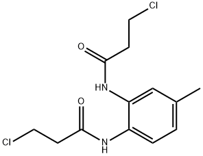 3-chloro-N-[2-(3-chloropropanoylamino)-4-methylphenyl]propanamide 结构式