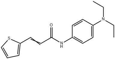 (E)-N-[4-(diethylamino)phenyl]-3-thiophen-2-ylprop-2-enamide 结构式