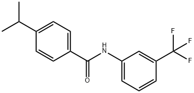 4-propan-2-yl-N-[3-(trifluoromethyl)phenyl]benzamide 结构式