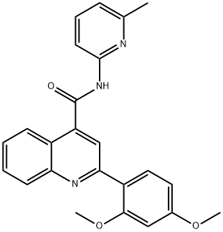 2-(2,4-dimethoxyphenyl)-N-(6-methylpyridin-2-yl)quinoline-4-carboxamide 结构式