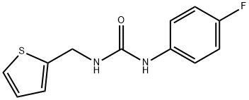 1-(4-fluorophenyl)-3-(thiophen-2-ylmethyl)urea 结构式