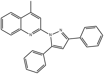 2-(3,5-diphenylpyrazol-1-yl)-4-methylquinoline 结构式