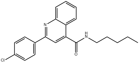 2-(4-chlorophenyl)-N-pentylquinoline-4-carboxamide 结构式