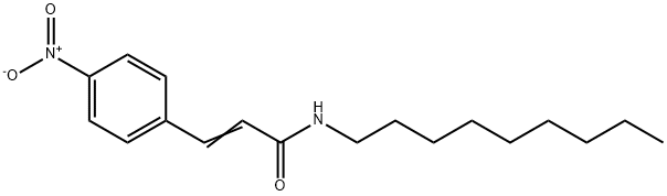 (E)-3-(4-nitrophenyl)-N-nonylprop-2-enamide 结构式