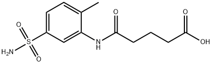 5-(2-methyl-5-sulfamoylanilino)-5-oxopentanoic acid 结构式