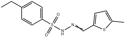 4-ethyl-N-[(Z)-(5-methylthiophen-2-yl)methylideneamino]benzenesulfonamide 结构式