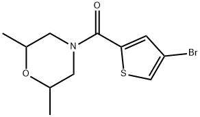 (4-bromothiophen-2-yl)-(2,6-dimethylmorpholin-4-yl)methanone 结构式