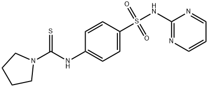 N-[4-(pyrimidin-2-ylsulfamoyl)phenyl]pyrrolidine-1-carbothioamide 结构式