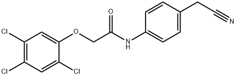 N-[4-(cyanomethyl)phenyl]-2-(2,4,5-trichlorophenoxy)acetamide 结构式