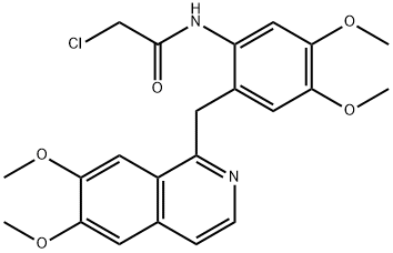 2-chloro-N-[2-[(6,7-dimethoxyisoquinolin-1-yl)methyl]-4,5-dimethoxyphenyl]acetamide 结构式