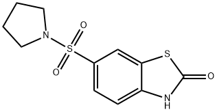 6-pyrrolidin-1-ylsulfonyl-3H-1,3-benzothiazol-2-one 结构式