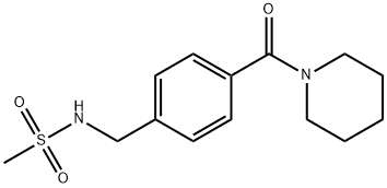 N-[[4-(piperidine-1-carbonyl)phenyl]methyl]methanesulfonamide 结构式