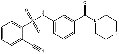 2-cyano-N-[3-(morpholine-4-carbonyl)phenyl]benzenesulfonamide 结构式