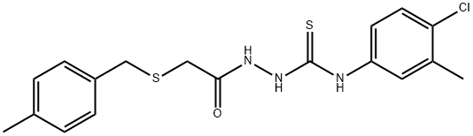 1-(4-chloro-3-methylphenyl)-3-[[2-[(4-methylphenyl)methylsulfanyl]acetyl]amino]thiourea 结构式