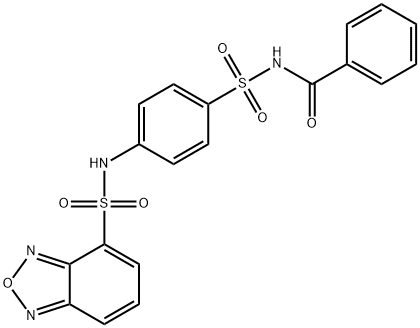 N-[4-(2,1,3-benzoxadiazol-4-ylsulfonylamino)phenyl]sulfonylbenzamide 结构式