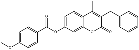 (3-benzyl-4-methyl-2-oxochromen-7-yl) 4-methoxybenzoate 结构式