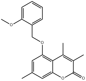 5-[(2-methoxyphenyl)methoxy]-3,4,7-trimethylchromen-2-one 结构式