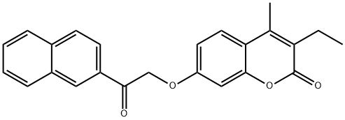 3-ethyl-4-methyl-7-(2-naphthalen-2-yl-2-oxoethoxy)chromen-2-one 结构式