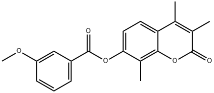 (3,4,8-trimethyl-2-oxochromen-7-yl) 3-methoxybenzoate 结构式