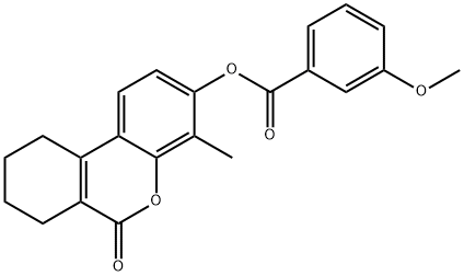 (4-methyl-6-oxo-7,8,9,10-tetrahydrobenzo[c]chromen-3-yl) 3-methoxybenzoate 结构式