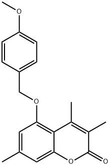 5-[(4-methoxyphenyl)methoxy]-3,4,7-trimethylchromen-2-one 结构式