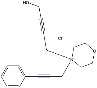 4-[4-(3-phenylprop-2-ynyl)morpholin-4-ium-4-yl]but-2-yn-1-ol chloride 结构式