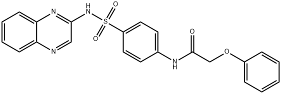 2-phenoxy-N-[4-(quinoxalin-2-ylsulfamoyl)phenyl]acetamide 结构式