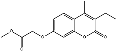 methyl 2-(3-ethyl-4-methyl-2-oxochromen-7-yl)oxyacetate 结构式