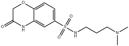 N-[3-(dimethylamino)propyl]-3-oxo-4H-1,4-benzoxazine-6-sulfonamide 结构式