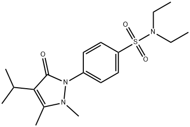 4-(2,3-dimethyl-5-oxo-4-propan-2-ylpyrazol-1-yl)-N,N-diethylbenzenesulfonamide 结构式