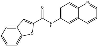 N-quinolin-6-yl-1-benzofuran-2-carboxamide 结构式