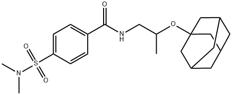 N-[2-(1-adamantyloxy)propyl]-4-(dimethylsulfamoyl)benzamide 结构式