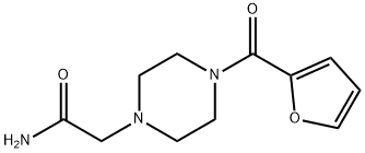 2-[4-(呋喃-2-羰基)哌嗪-1-基]乙酰胺 结构式