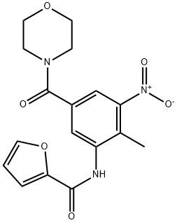 N-[2-methyl-5-(morpholine-4-carbonyl)-3-nitrophenyl]furan-2-carboxamide 结构式