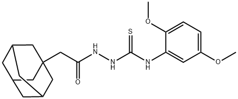 1-[[2-(1-adamantyl)acetyl]amino]-3-(2,5-dimethoxyphenyl)thiourea 结构式