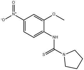 N-(2-methoxy-4-nitrophenyl)pyrrolidine-1-carbothioamide 结构式