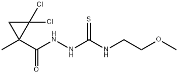 1-[(2,2-dichloro-1-methylcyclopropanecarbonyl)amino]-3-(2-methoxyethyl)thiourea 结构式