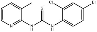 1-(4-bromo-2-chlorophenyl)-3-(3-methylpyridin-2-yl)thiourea 结构式