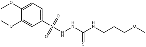1-[(3,4-dimethoxyphenyl)sulfonylamino]-3-(3-methoxypropyl)thiourea 结构式