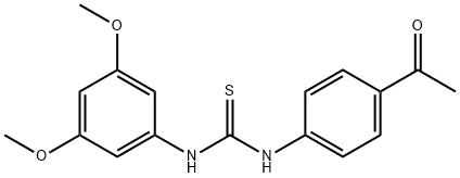 1-(4-acetylphenyl)-3-(3,5-dimethoxyphenyl)thiourea 结构式