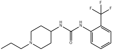 1-(1-propylpiperidin-4-yl)-3-[2-(trifluoromethyl)phenyl]urea 结构式