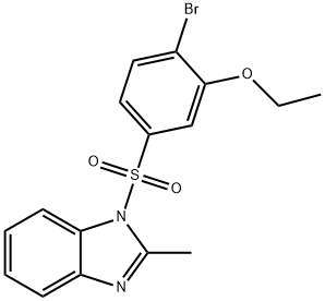 1-(4-bromo-3-ethoxyphenyl)sulfonyl-2-methylbenzimidazole 结构式