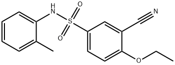 3-cyano-4-ethoxy-N-(2-methylphenyl)benzenesulfonamide 结构式