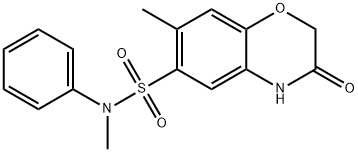 N,7-dimethyl-3-oxo-N-phenyl-4H-1,4-benzoxazine-6-sulfonamide 结构式