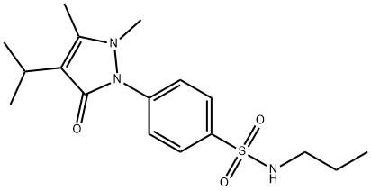 4-(2,3-dimethyl-5-oxo-4-propan-2-ylpyrazol-1-yl)-N-propylbenzenesulfonamide 结构式