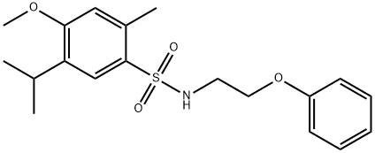 4-methoxy-2-methyl-N-(2-phenoxyethyl)-5-propan-2-ylbenzenesulfonamide 结构式